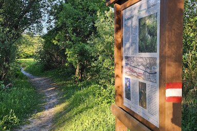 Schautafel am Naturweg durch die Achenfurt in Uttendorf | © Tourismusverband Uttendorf / Weißsee
